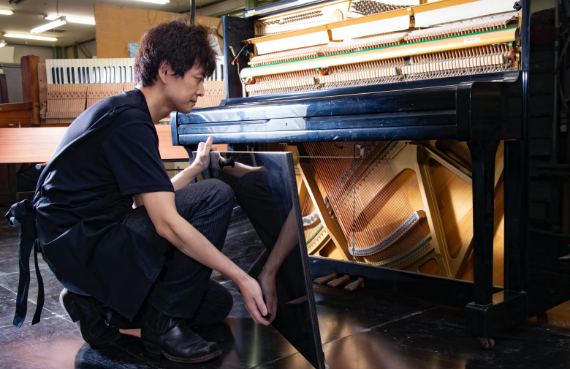 ヤマハリニューアルピアノの製造工程1